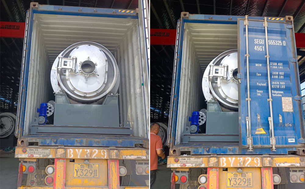 日本BLJ-3廢輪胎煉油設備發(fā)貨