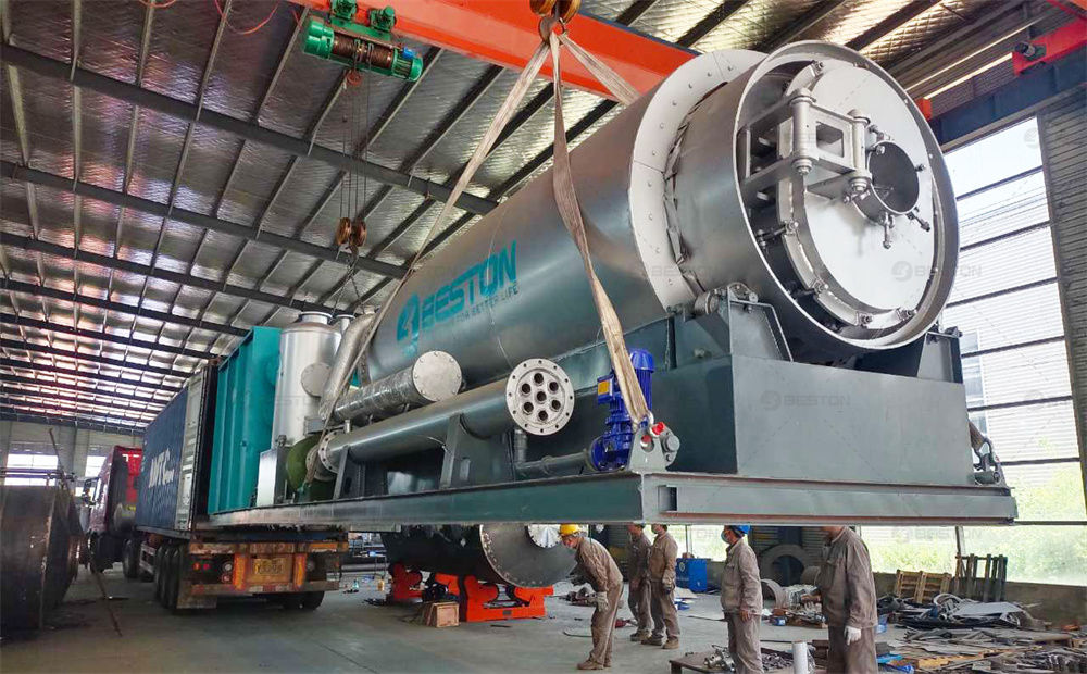 日本BLJ-3廢輪胎煉油設備發(fā)貨