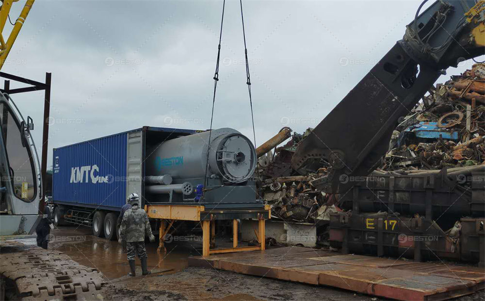 日本BLJ-3廢輪胎煉油設備安裝